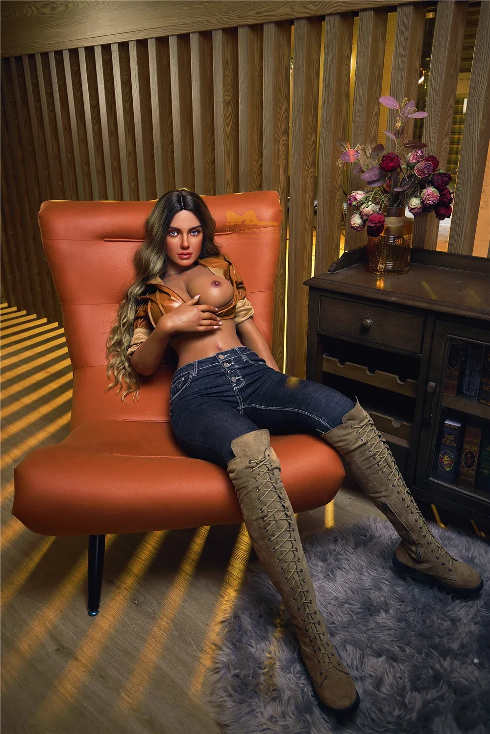 IR-165 S17 Luna -2 Silicone 165cm Dark Tanned F-Cup MMI Sex Dolls view 8