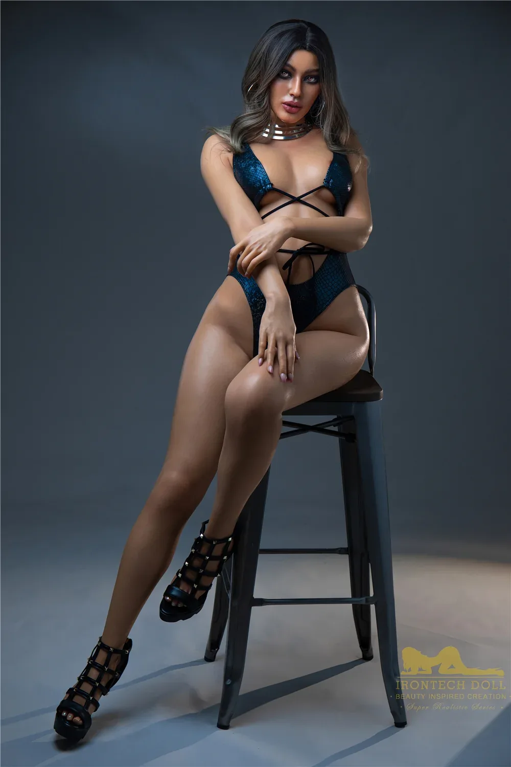 IR-166M S26 Hedy Silicone 166cm Dark Tanned D-Cup MMI Sex Dolls view 6