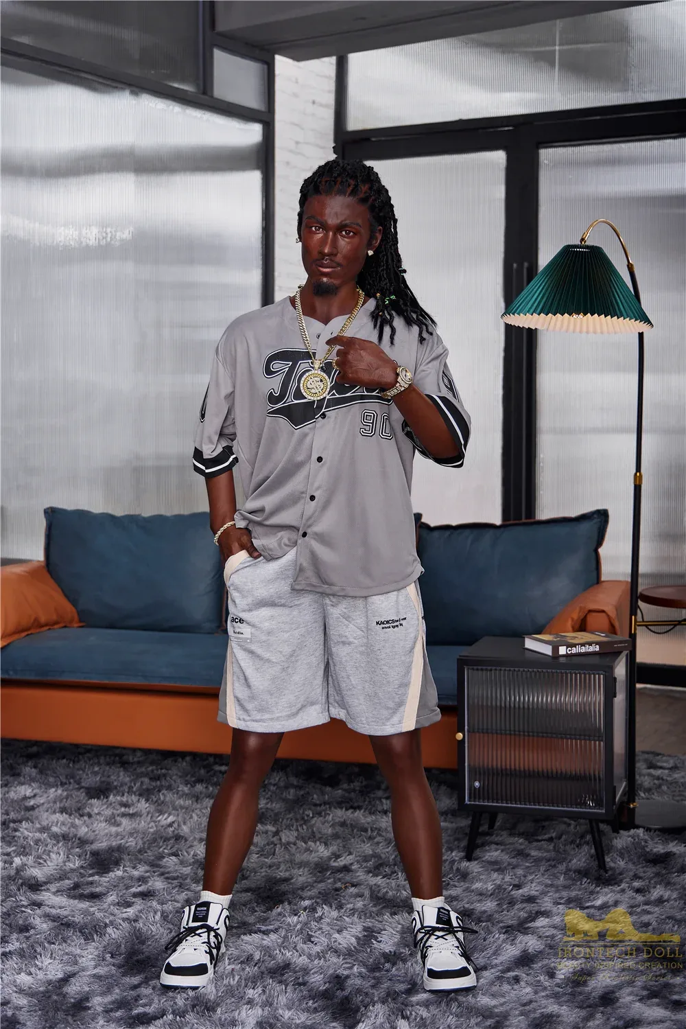 PR-170 M7 Bill -1 Silicone 170cm Black Male MMI Sex Dolls view 5