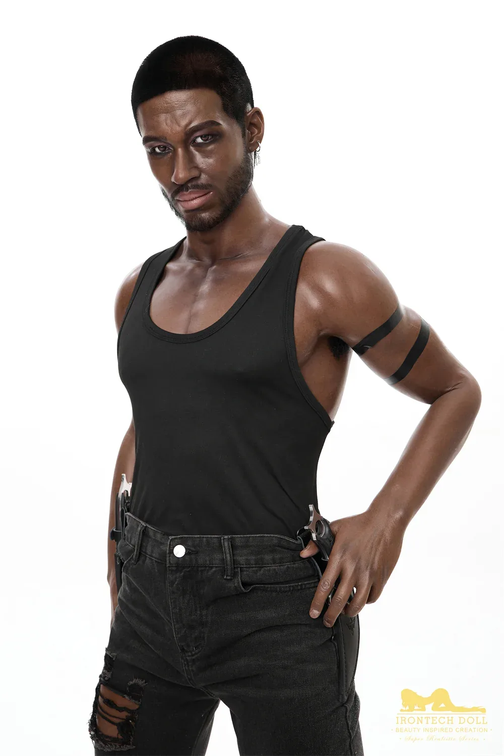 PR-176 M7 Bill -1 Silicone 176cm Black Male MMI Sex Dolls view 4