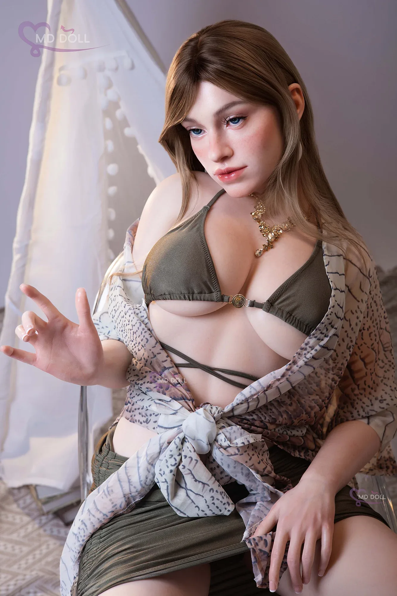 MD-166 M22 Joanna Silicone 166cm Natural D-CUP MMI Sex Dolls
