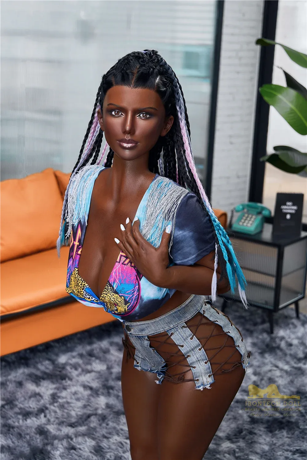 IR-160 S13 Celine -3 Silicone 160cm Black H-Cup MMI Sex Dolls view 3